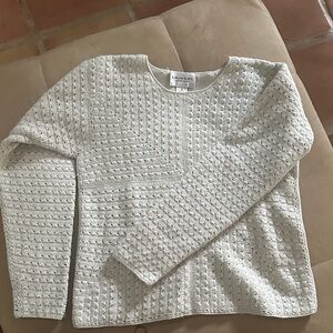 Emanuel Off-White heavy cropped Knit Sweater